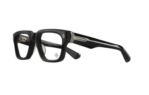 Chrome Hearts Plate Frame Irregular Shape Eyeglass Frames Unisex Black