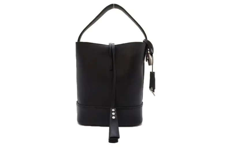 LOUIS VUITTON Calfskin Handbag Women's Black