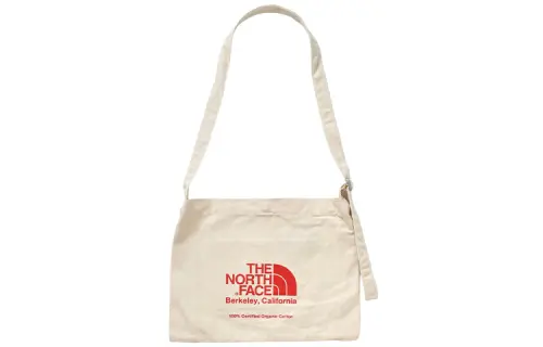THE NORTH FACE Crossbody Bag Outdoor Bag Cotton White & Red Unisex