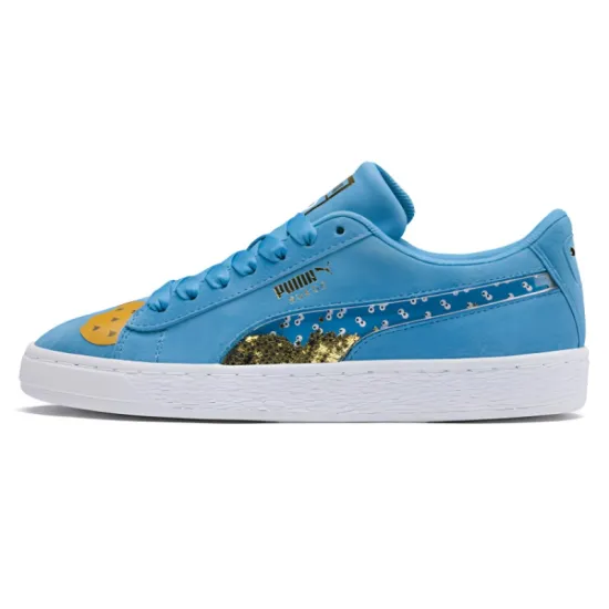 Sesame Street X PUMA Suede Skateboarding Shoes Women's Low-top Blue