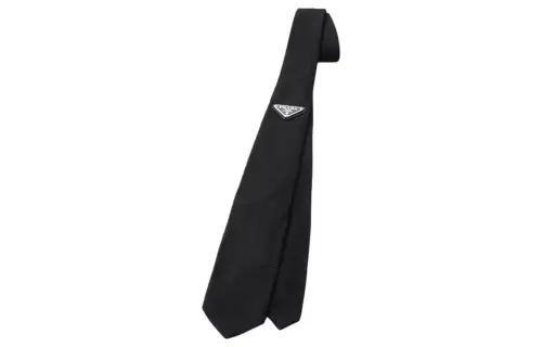 PRADA Silk Ties Men's Smoke Gray