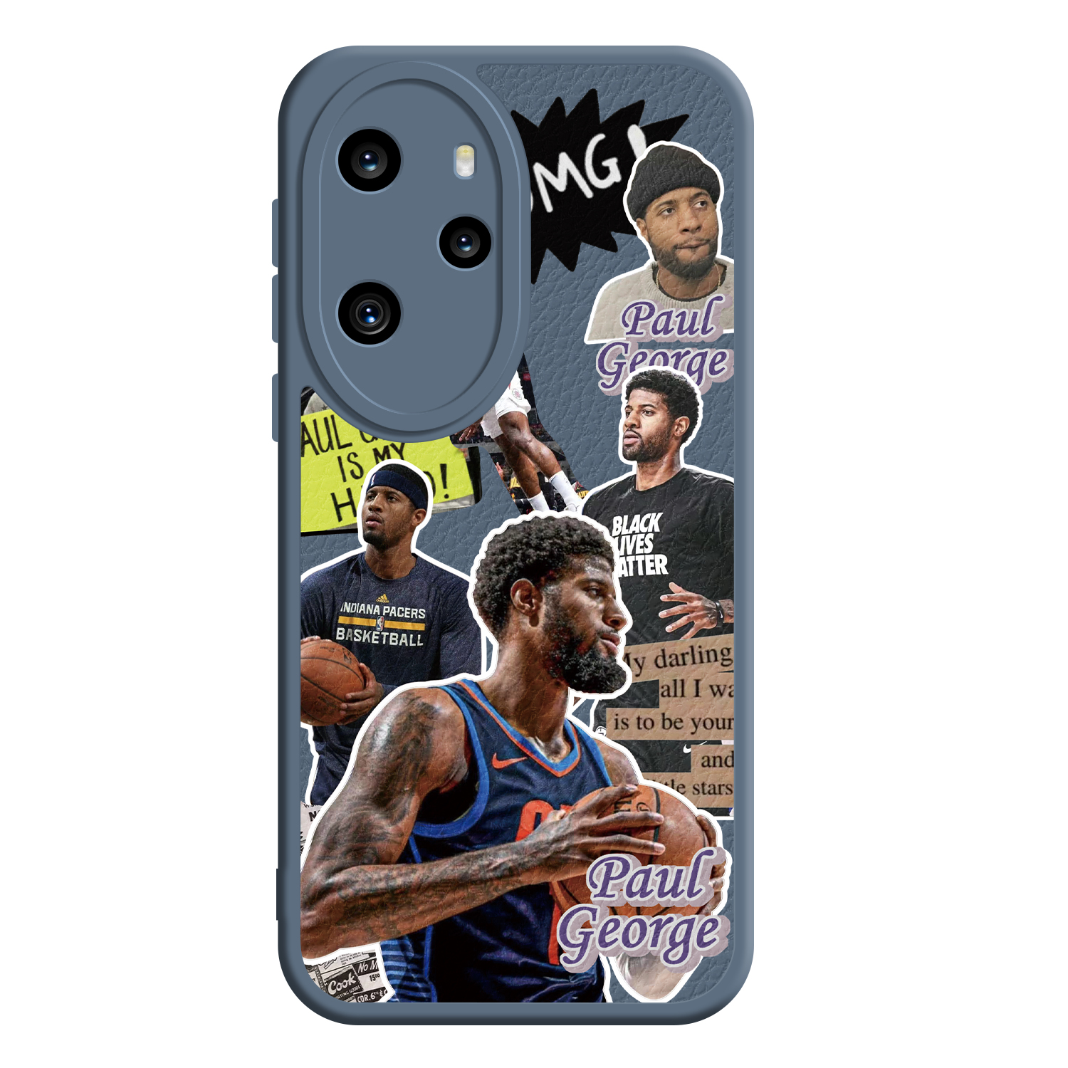 Ziyin ABS+PC material NBA Paul George leather pattern creative simple and high-end mobile phone case suitable for Honor 100PRO/90/80/70/60/50SE/Magic6/Magic5PRO/X50/X40 trend