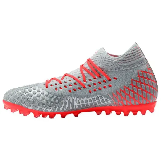 PUMA Future 4.1 Netfit Mg Football Shoes Men Low-top Gray/Orange