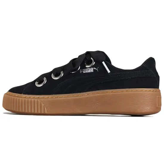 Puma Suede Skateboarding Shoes Women's Low-top Black