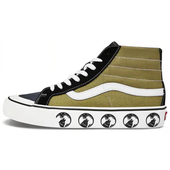 Vans SK8 Skateboarding Shoes Unisex High-top Black/Green