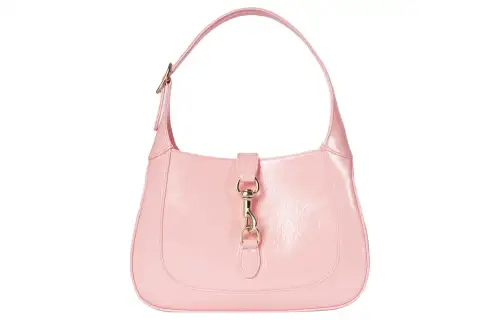 GUCCI Jackie 1961 Patent Leather Handbag, Shoulder Bag Small Women's Light Pink