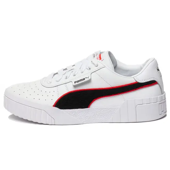 PUMA Suede Skateboarding Shoes Women's Low-top White/Red