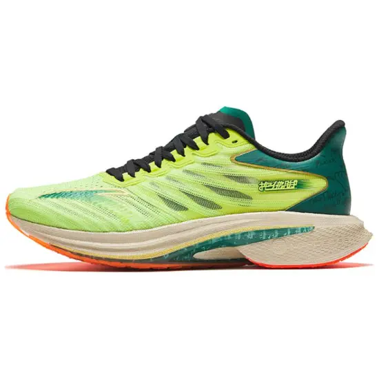 Anta Cushioned Wear Resistant Breathable Rebound Low Top Casual Running Shoes Men's Green