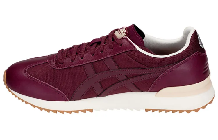 Onitsuka Tiger EX Fabric Cushioning Slip Resistant Abrasion Resistant Low top Casual Shoes Unisex Burgundy