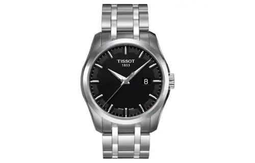 TISSOT Kutu Collection Quartz Movement Men's Watches Watch 39mm Black Dial Stainless Steel Watchband