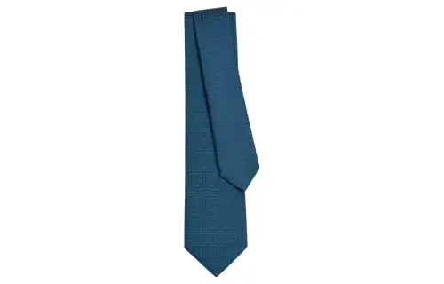 HERMES Faconnee Ties Men's Blue