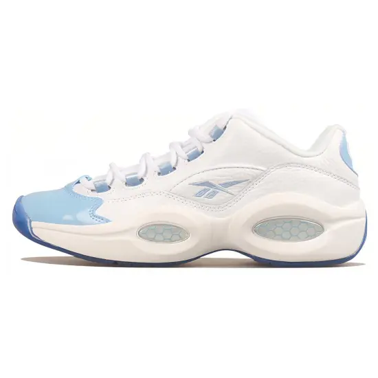 Reebok Question Low Patent Toe Carolina Blue