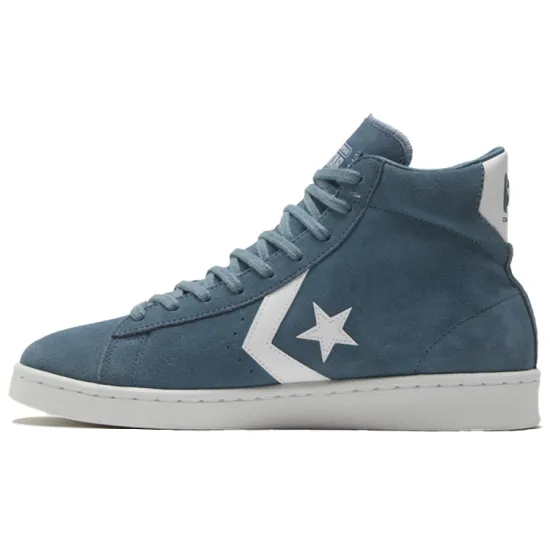 Converse Cons Pro Leather Skateboarding Shoes Unisex High-top White/Royal Blue/Fern Green