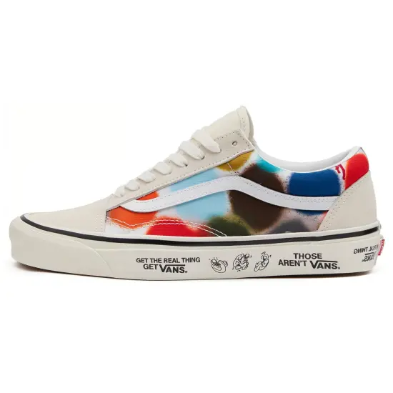 Vans Old Skool Skateboarding Shoes Unisex Low-top White/Red/Blue
