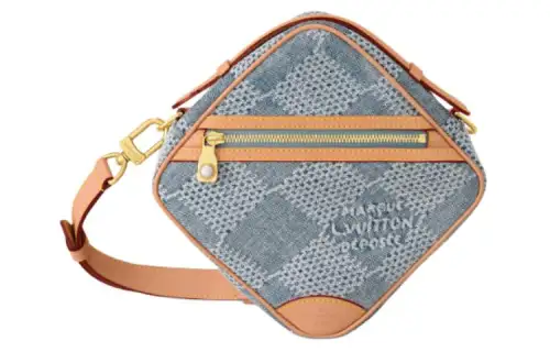 LOUIS VUITTON Chess Messenger Damier Denim 3D Blue Denim