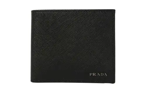 PRADA Saffiano Leather Wallet Men's Black