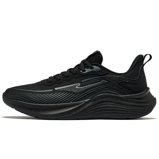 Erke Running Shoes Men Low-Top Jet Black