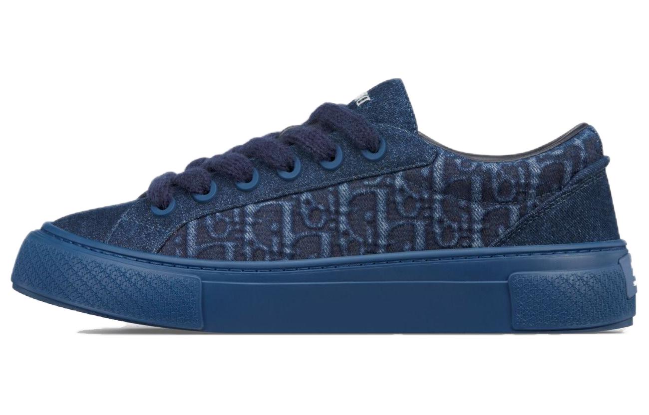 DIOR Dior B33 platform shoes Oblique theme pattern low top sneakers men's blue