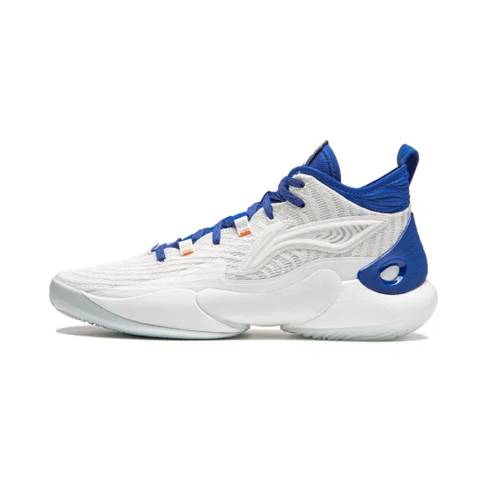 LINING YuShuai 18 Basketball Shoes Men Mid-Top White Blue
