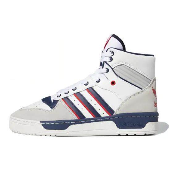 Adidas Originals Rivalry Skateboarding Shoes Men High-top White/gray/blue/red