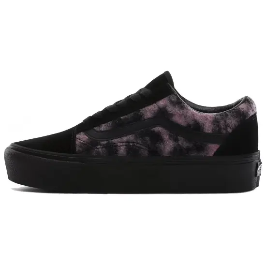 Vans Mix Leopard Old Skool Platform Black/Purple Pink Women's