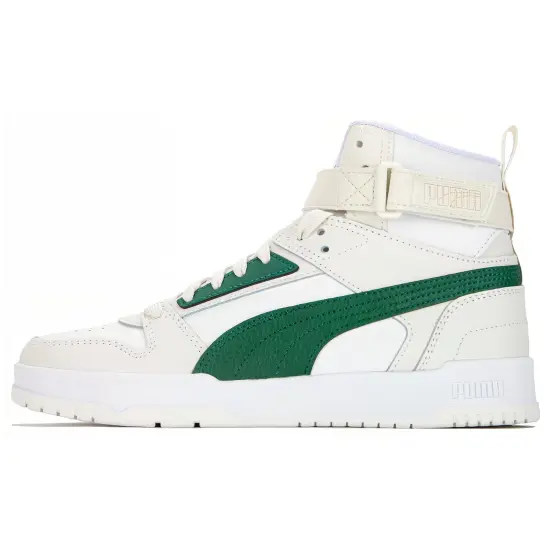 PUMA RBD Game Skateboarding Shoes Unisex High-top White/green