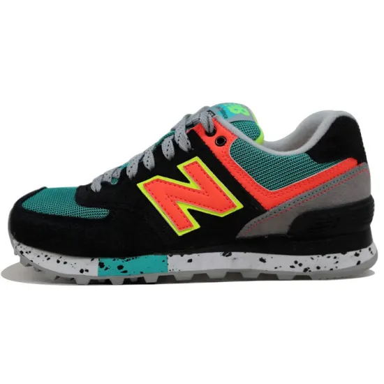 New Balance 574 'Black Neon Orange' Women's