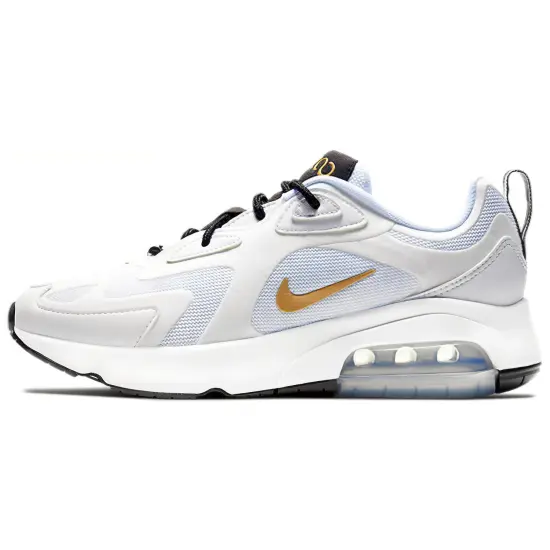 Nike Air Max 200 White Metallic Gold Women's