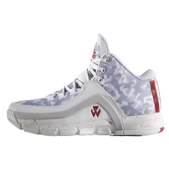 Adidas J Wall 2 Breathable Mid Top Vintage Basketball Shoes Men's White Purple Red