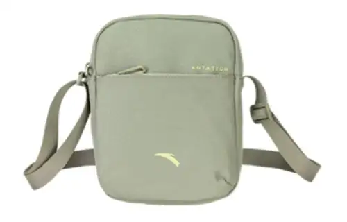 Anta Variety Training Collection Fabric Shoulder Bag Unisex Mung Bean