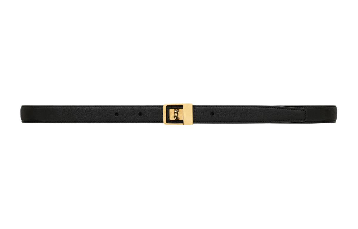 SAINT LAURENT La 66 Buckle Thin Belt