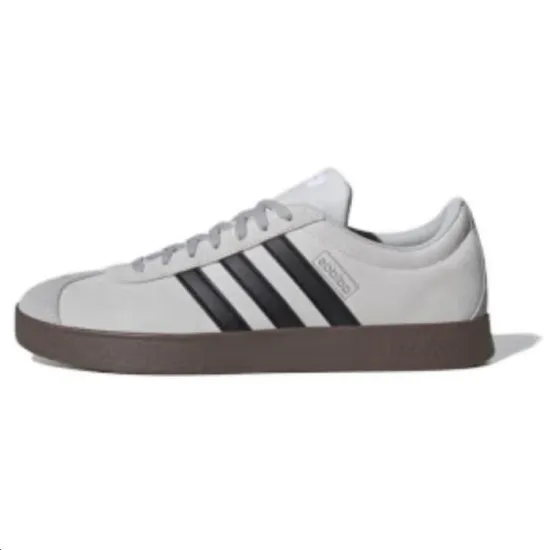 Adidas VL Court 2.0 Skateboard Shoes Unisex Low-Top Gray Black/Silver