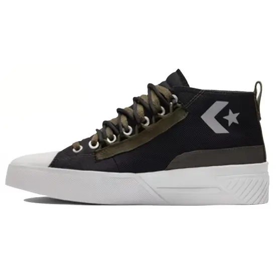 Converse Canvas Shoes Unisex Mid-top Black/Green
