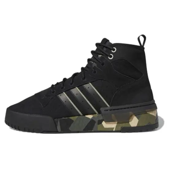 Adidas Originals Rivalry Skateboard Shoes Men High-top Black/Green