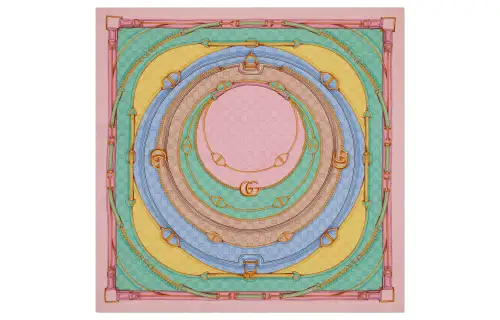 GUCCI Gg Belt-print Silk Scarf