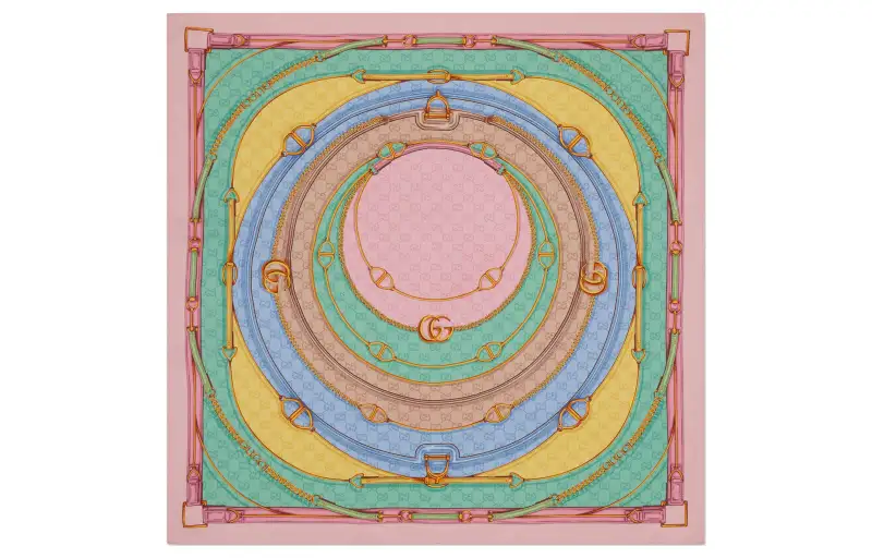 GUCCI Gg Belt-print Silk Scarf