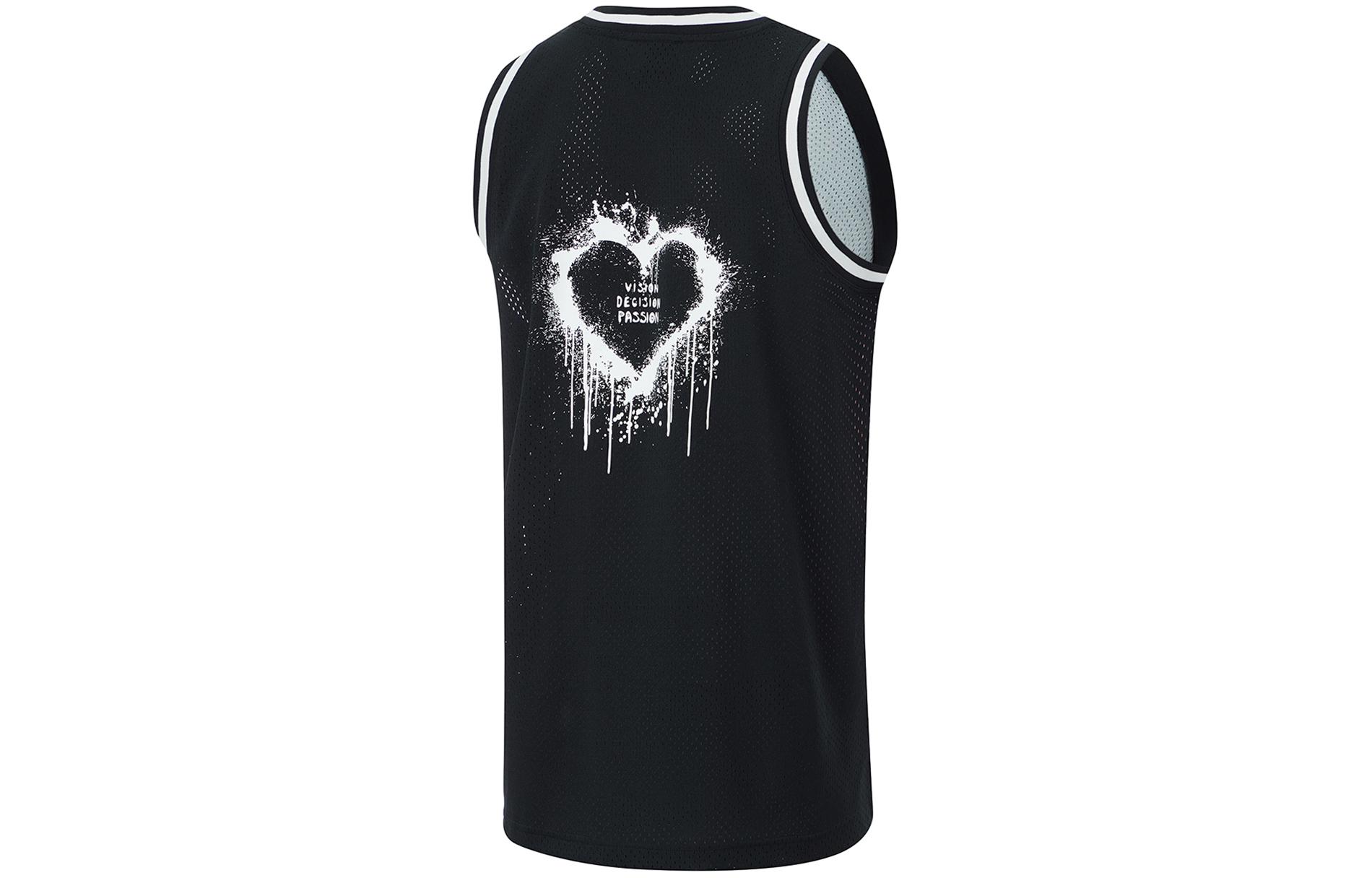 Li Ning Basketball Collection Basketball Jersey Men’s Multicolor Photo Print On Black