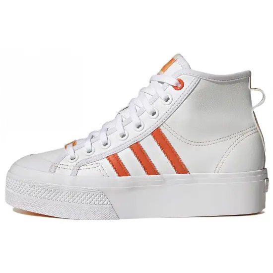 Adidas Women's Nizza Platform Mid Vegan 'White Bliss Orange'