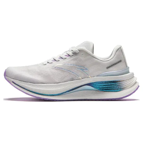 Anta Champion Running Shoes Pro Cushioning Wear-Resistant Low-Top Running Shoes Women's Gray Purple