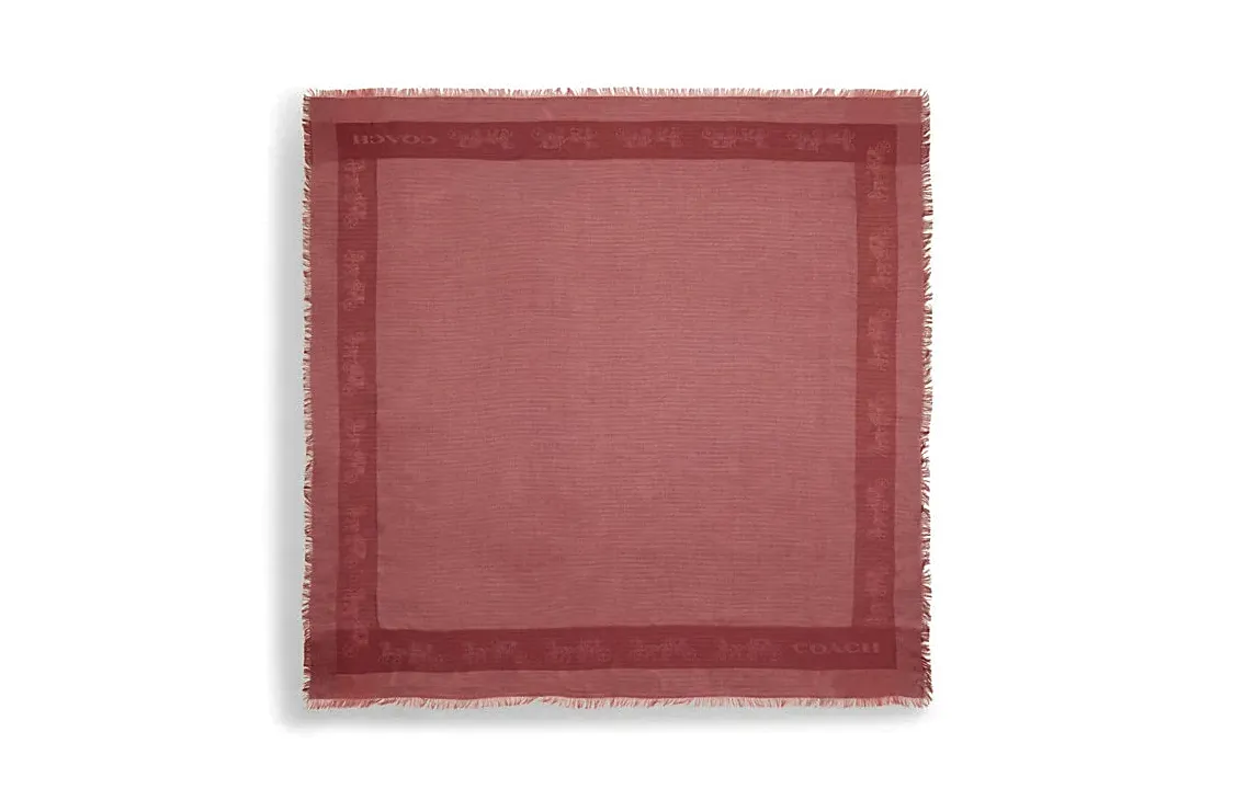 COACH Modal Knit Scarves Unisex Red