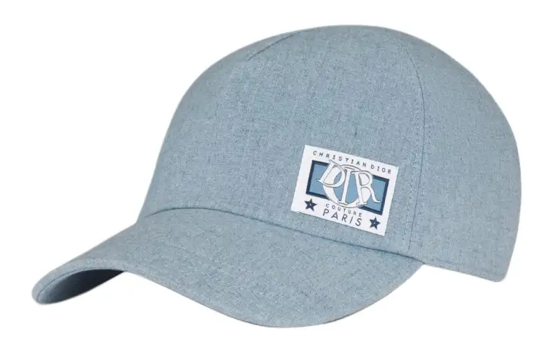 DIOR Cotton Baseball Caps Unisex Light Blue