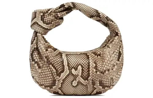 Bottega Veneta Jodie Leather Handbag Mini Women's Brown & Multicolor