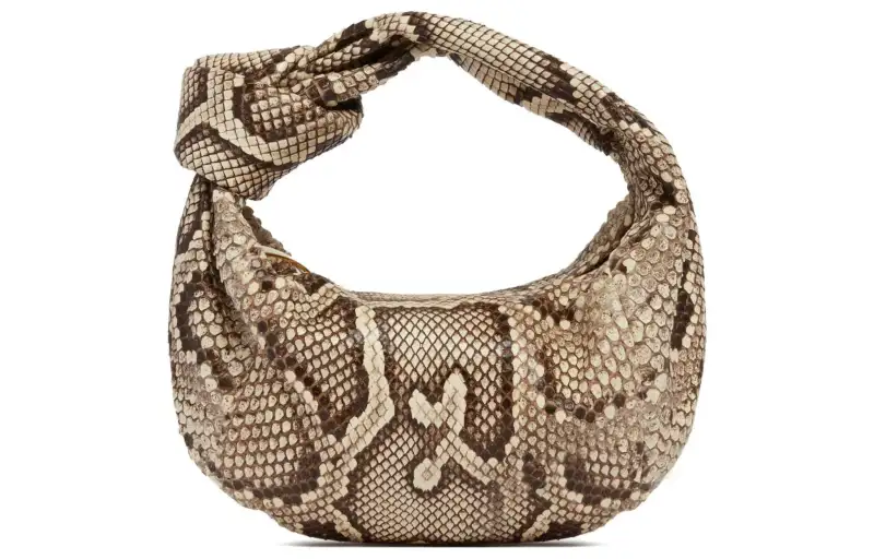 Bottega Veneta Jodie Leather Handbag Mini Women's Brown & Multicolor