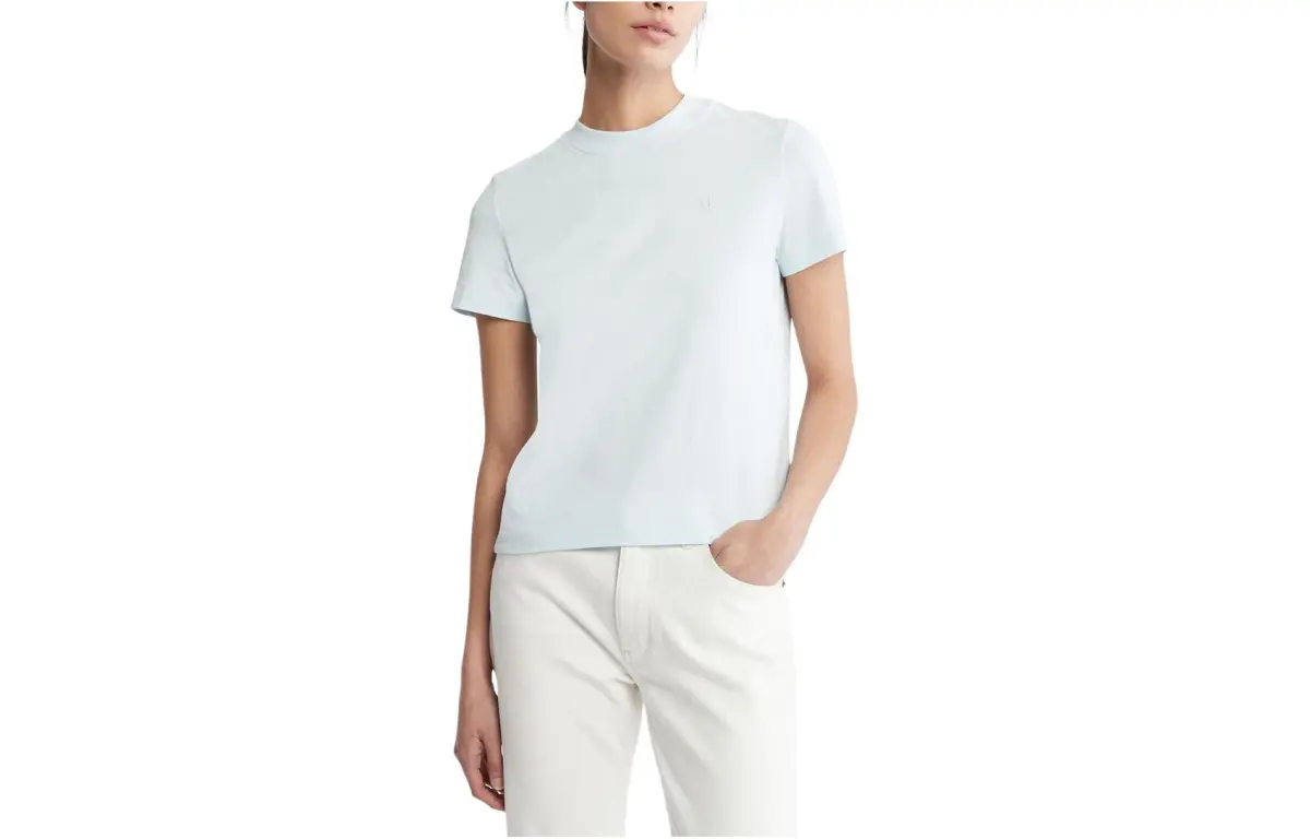 CALVIN KLEIN Regular T Shirt Women's Light Blue