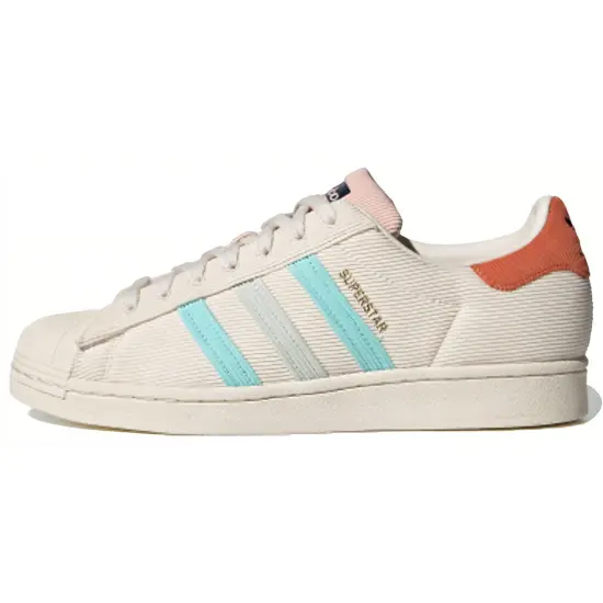 Adidas Originals Superstar Series Skateboard Shoes Unisex Low-top Beige/Red
