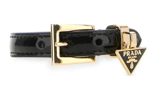 PRADA Logo Plaque Buckle Bracelet
