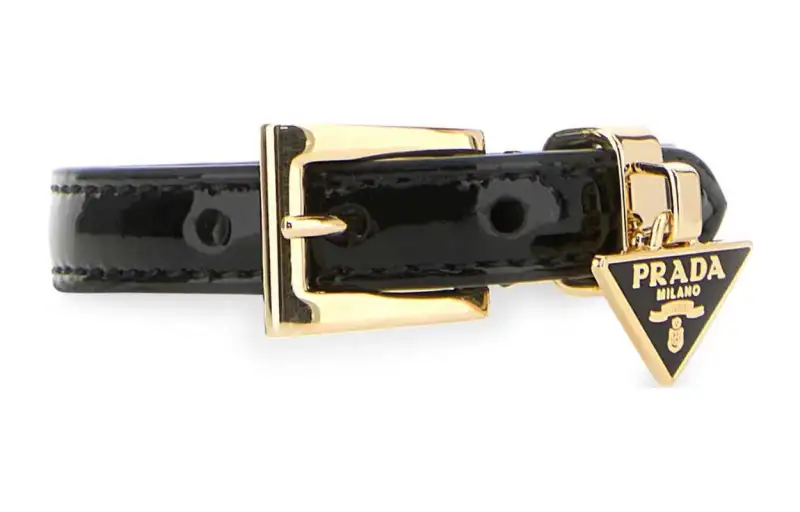 PRADA Logo Plaque Buckle Bracelet