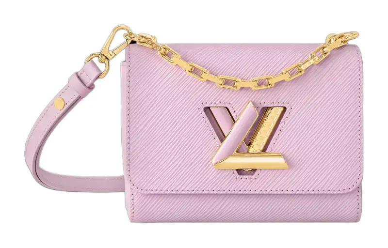 LOUIS VUITTON Twist Epi Grain Leather Shoulder Bag, Crossbody Bag, Handbag Women's Pink