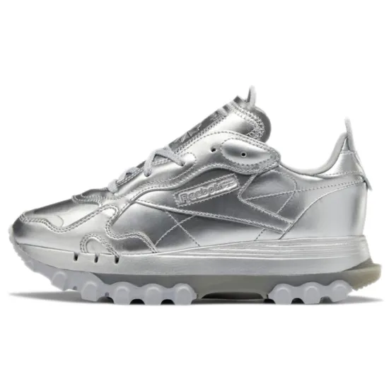 Reebok Classic Leather Cardi B Silver Metallic Women's