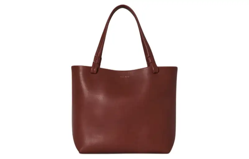 THE ROW Park Tote Leather Tote Bag, Shopping Bag, Handbag Small Women's Cognac Brown